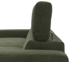 DOMO Sofa »Malmö«, Longchair rechts, mit Kopfteilverstellung, grün