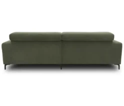 DOMO Sofa »Malmö«, Longchair rechts, mit Kopfteilverstellung, grün