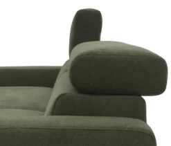 DOMO Sofa »Malmö«, Longchair rechts, mit Kopfteilverstellung, grün
