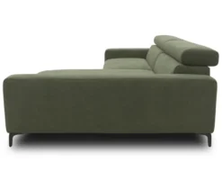 DOMO Sofa »Malmö«, Longchair rechts, mit Kopfteilverstellung, grün