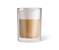 2 Doppelwandige Caffè Crema Gläser, eckig