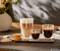 2 Doppelwandige Espresso Gläser