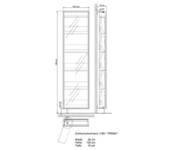 Drehschrank mit Ganzkörperspiegel, weiß