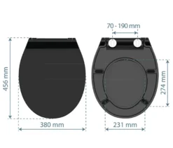 Duroplast WC-Sitz, Slim Black