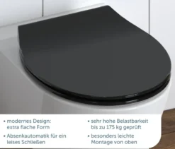 Duroplast WC-Sitz, Slim Black