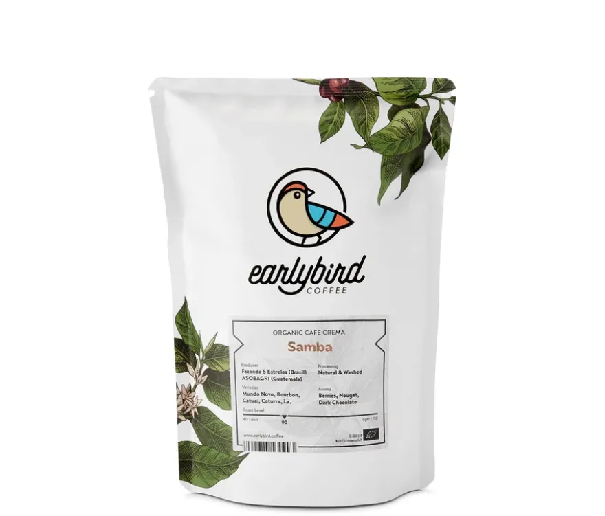 earlybird - Samba Caffè Crema Bio - 250 g Ganze Bohne