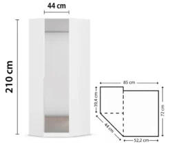 Eckschrank »Memphis« mit Spiegeln