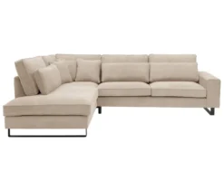 Ecksofa links mit Sofa 2,5-Sitzer rechts »Veluno«, beige