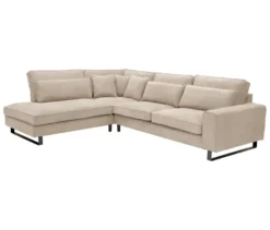 Ecksofa links mit Sofa 2,5-Sitzer rechts »Veluno«, beige