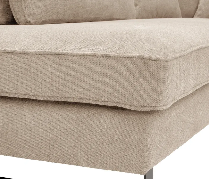 Ecksofa links mit Sofa 2,5-Sitzer rechts »Veluno«, beige
