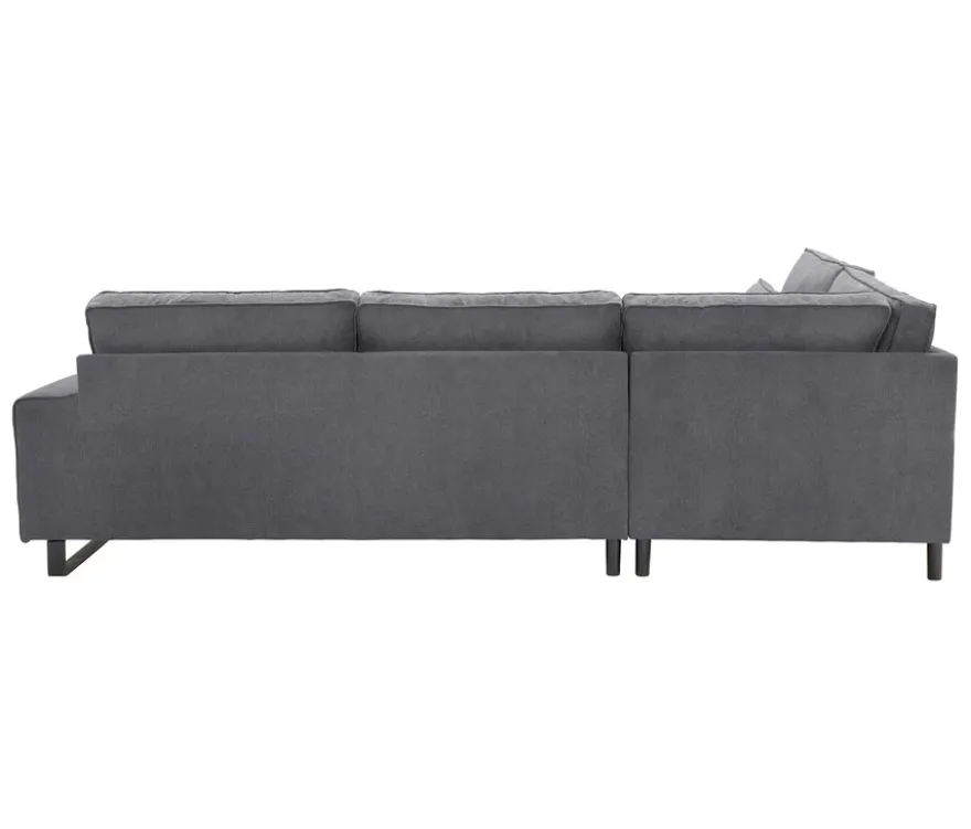 Ecksofa links mit Sofa 2,5-Sitzer rechts »Veluno«, grau