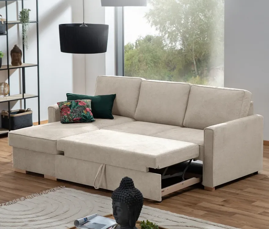 Ecksofa mit Auszugsbett »NovaLounge«, beige