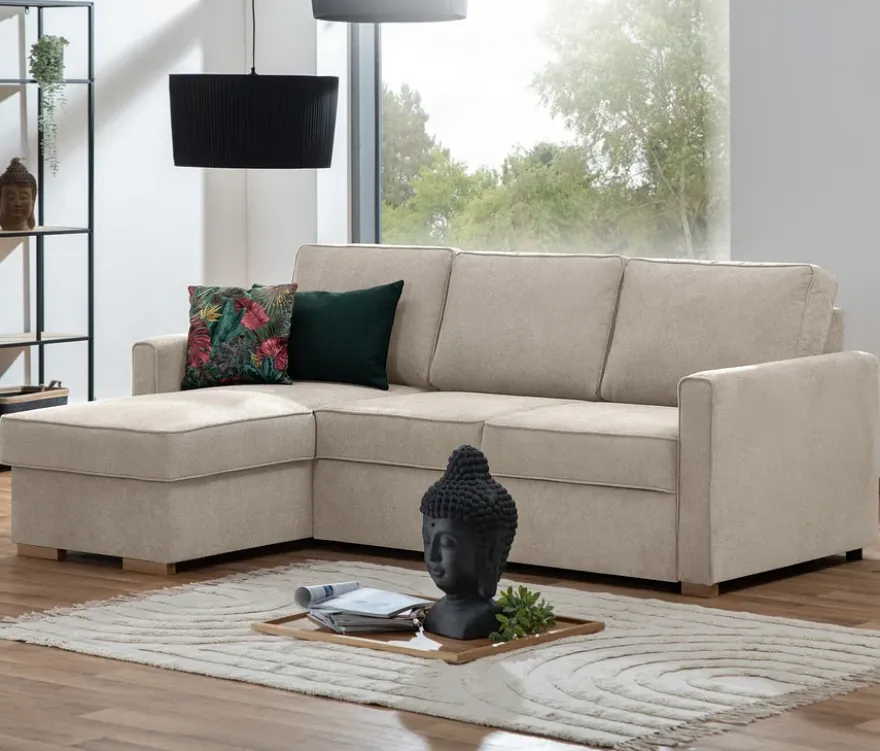 Ecksofa mit Auszugsbett »NovaLounge«, beige