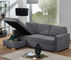 Ecksofa mit Auszugsbett »NovaLounge«, grau