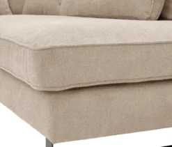 Ecksofa rechts mit Sofa 2,5-Sitzer links »Veluno«, beige