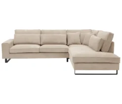 Ecksofa rechts mit Sofa 2,5-Sitzer links »Veluno«, beige