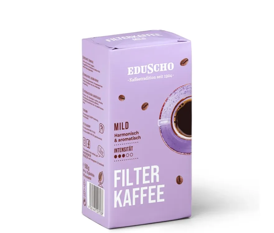 Eduscho Filterkaffee Mild - 12 x 500 g Gemahlen