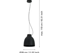 Eglo Pendelleuchte »Camasca«, schwarz