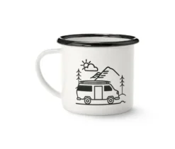 Emaille-Kaffeebecher Camping, 380 ml