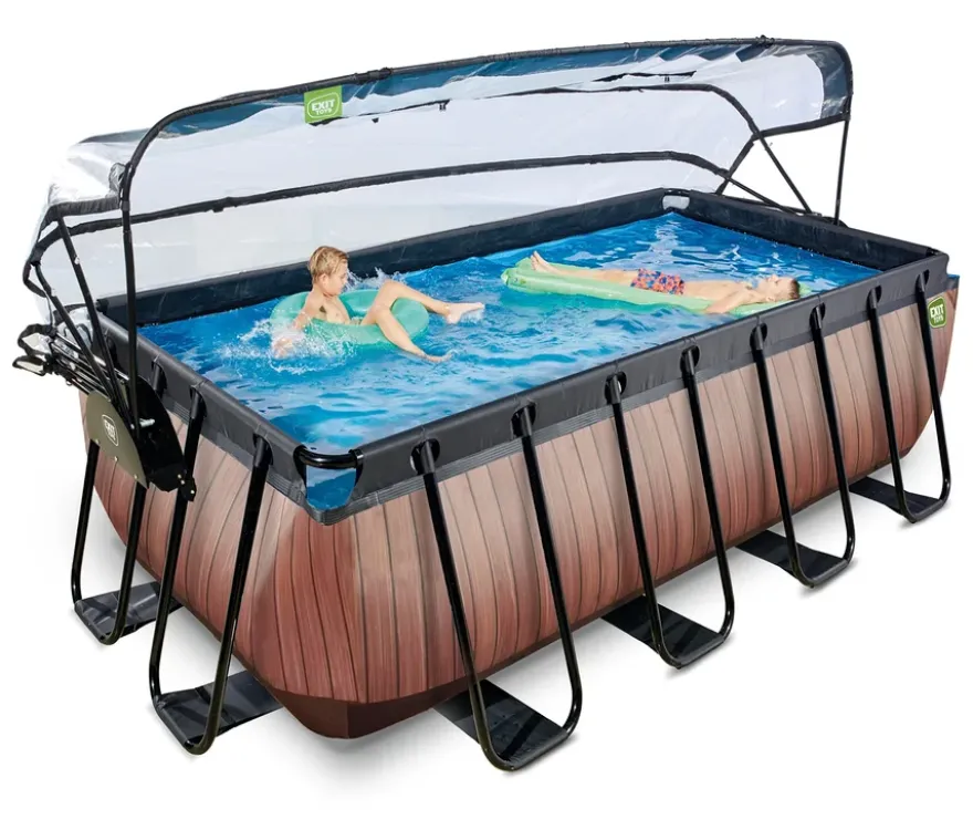 EXIT Pool-Set, Holzoptik, 400 x 200 cm
