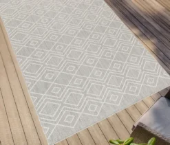Faltbarer Outdoor-Teppich »Diamond Rhythm«, 240 x 340 cm, grau