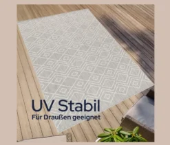 Faltbarer Outdoor-Teppich »Diamond Rhythm«, 240 x 340 cm, grau