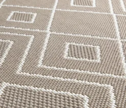 Faltbarer Outdoor-Teppich »Diamond Rhythm«, 240 x 340 cm, braun