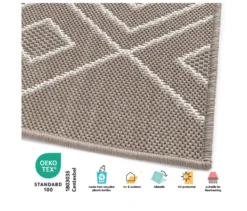 Faltbarer Outdoor-Teppich »Diamond Rhythm«, 240 x 340 cm, braun