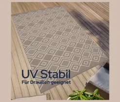 Faltbarer Outdoor-Teppich »Diamond Rhythm«, 240 x 340 cm, braun