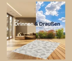 Faltbarer Outdoor-Teppich im Mosaik-Design, 240 x 340