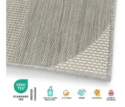 Faltbarer Outdoor-Teppich im geometrischem Design, 280 x 400