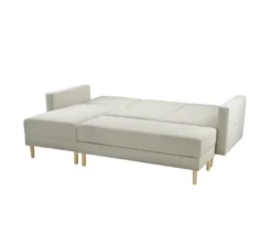 Federkern-Eckschlafsofa »Just Relax« mit Stauraumbank, creme