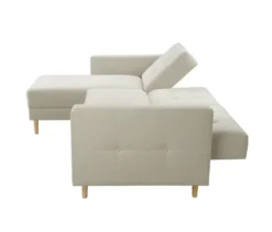 Federkern-Eckschlafsofa »Just Relax« mit Stauraumbank, creme