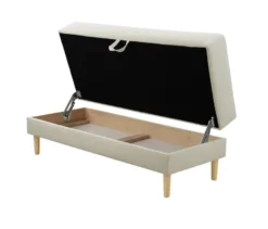 Federkern-Eckschlafsofa »Just Relax« mit Stauraumbank, creme