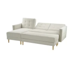 Federkern-Eckschlafsofa »Just Relax« mit Stauraumbank, creme