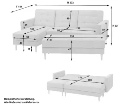 Federkern-Eckschlafsofa »Just Relax« mit Stauraumbank, blau-grau