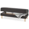 Federkern-Eckschlafsofa »Just Relax« mit Stauraumbank, dunkelgrau