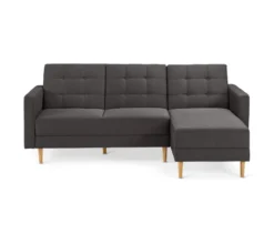 Federkern-Eckschlafsofa »Just Relax« mit Stauraumbank, dunkelgrau