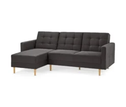 Federkern-Eckschlafsofa »Just Relax« mit Stauraumbank, dunkelgrau