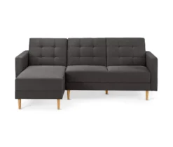 Federkern-Eckschlafsofa »Just Relax« mit Stauraumbank, dunkelgrau
