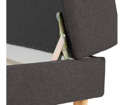 Federkern-Eckschlafsofa »Just Relax« mit Stauraumbank, dunkelgrau