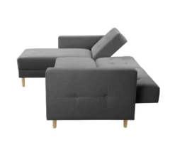 Federkern-Eckschlafsofa »Just Relax« mit Stauraumbank, anthrazit
