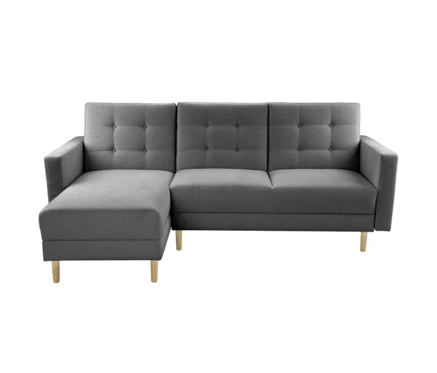 Federkern-Eckschlafsofa »Just Relax« mit Stauraumbank, anthrazit