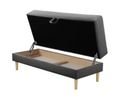 Federkern-Eckschlafsofa »Just Relax« mit Stauraumbank, anthrazit