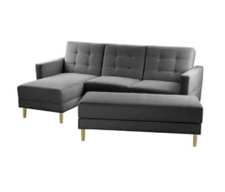 Federkern-Eckschlafsofa »Just Relax« mit Stauraumbank, anthrazit