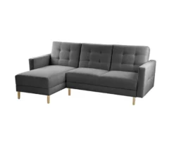 Federkern-Eckschlafsofa »Just Relax« mit Stauraumbank, anthrazit