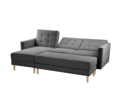 Federkern-Eckschlafsofa »Just Relax« mit Stauraumbank, anthrazit