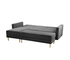 Federkern-Eckschlafsofa »Just Relax« mit Stauraumbank, anthrazit