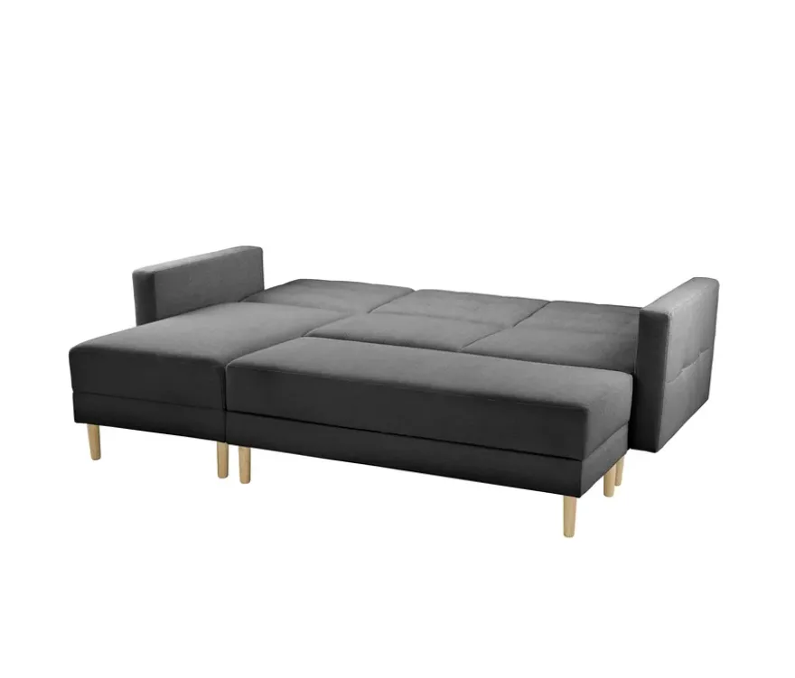 Federkern-Eckschlafsofa »Just Relax« mit Stauraumbank, anthrazit
