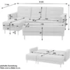 Federkern-Eckschlafsofa »Just Relax« mit Stauraumbank, hellgrau